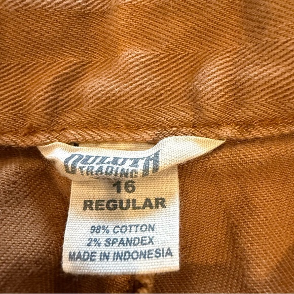 Duluth Trading Co. Women's Size 16 Tan Brown 4 Pocket Pant Straight Leg Cotton - Picture 11 of 12